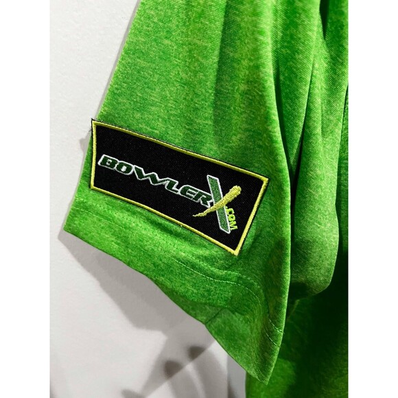 Hammer Bowling Polo Men's Size S Green Polo Patch 1/4 Button Up Gecko Athleisure - Picture 3 of 7